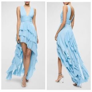 chinese dress ladies Embellished Halter Neck Ruffle Maxi Dress in Red - 10 main image 1
